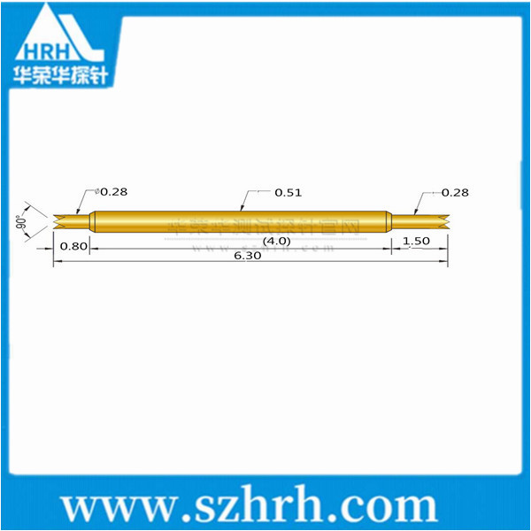 0.51-UU-6.3L ，華榮華雙頭測試探針廠家